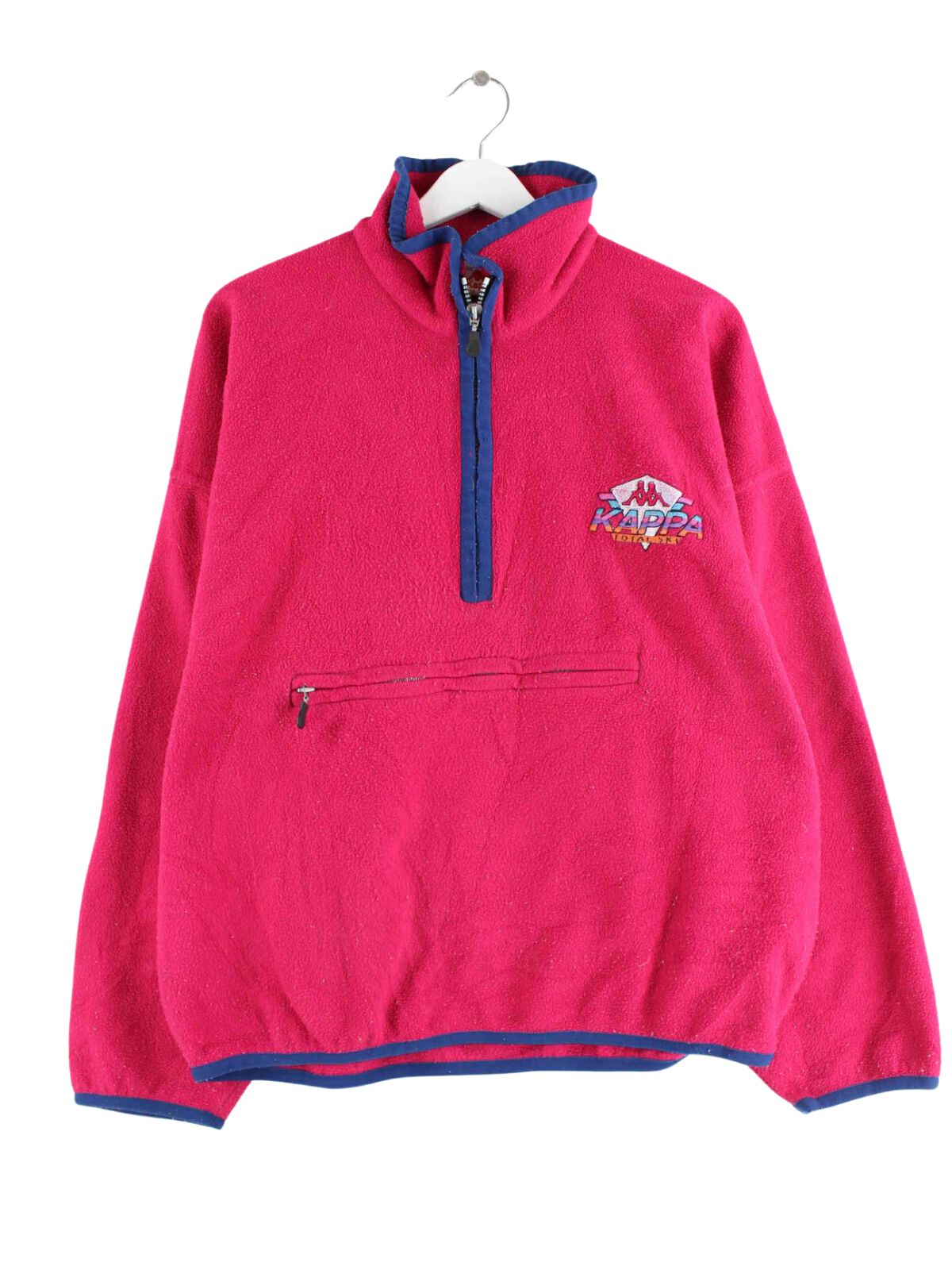 Kappa 80s Vintage Half Zip Fleece Sweater Pink M (front image)
