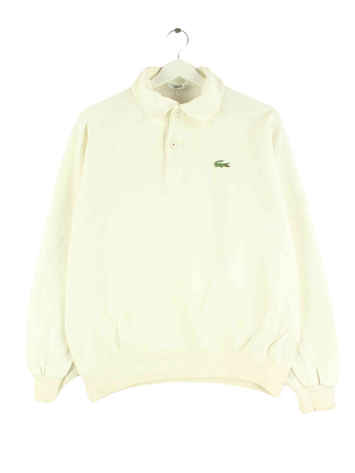 Lacoste 90s Vintage Polo Sweater Beige M (front image)