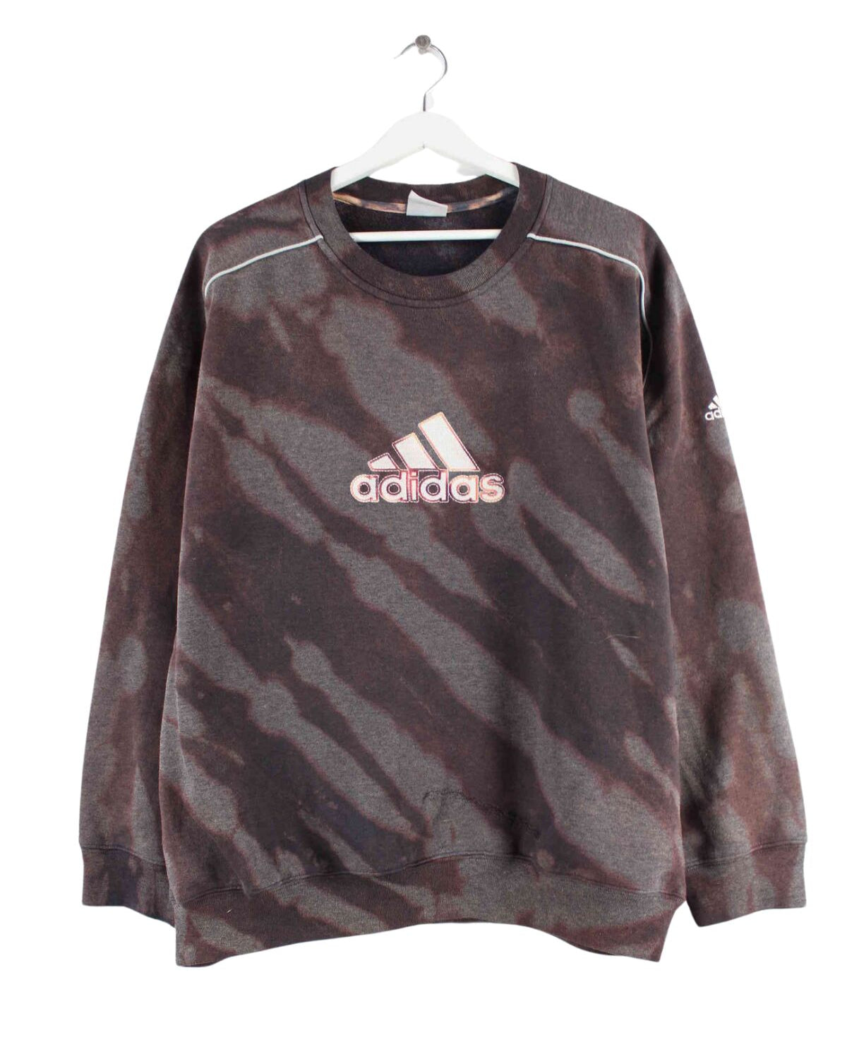Adidas y2k Embroidered Tie Dye Sweater Braun L (front image)