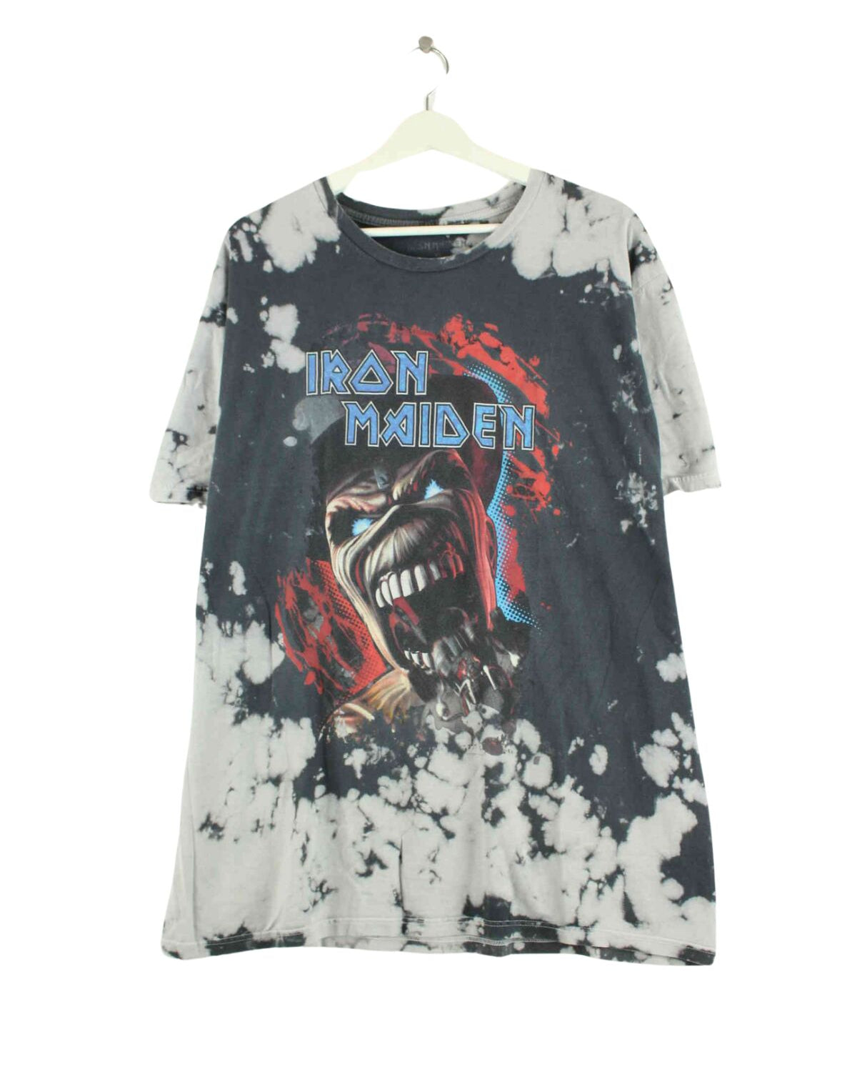 Vintage Iron Maiden Print T-Shirt Grau XL (front image)