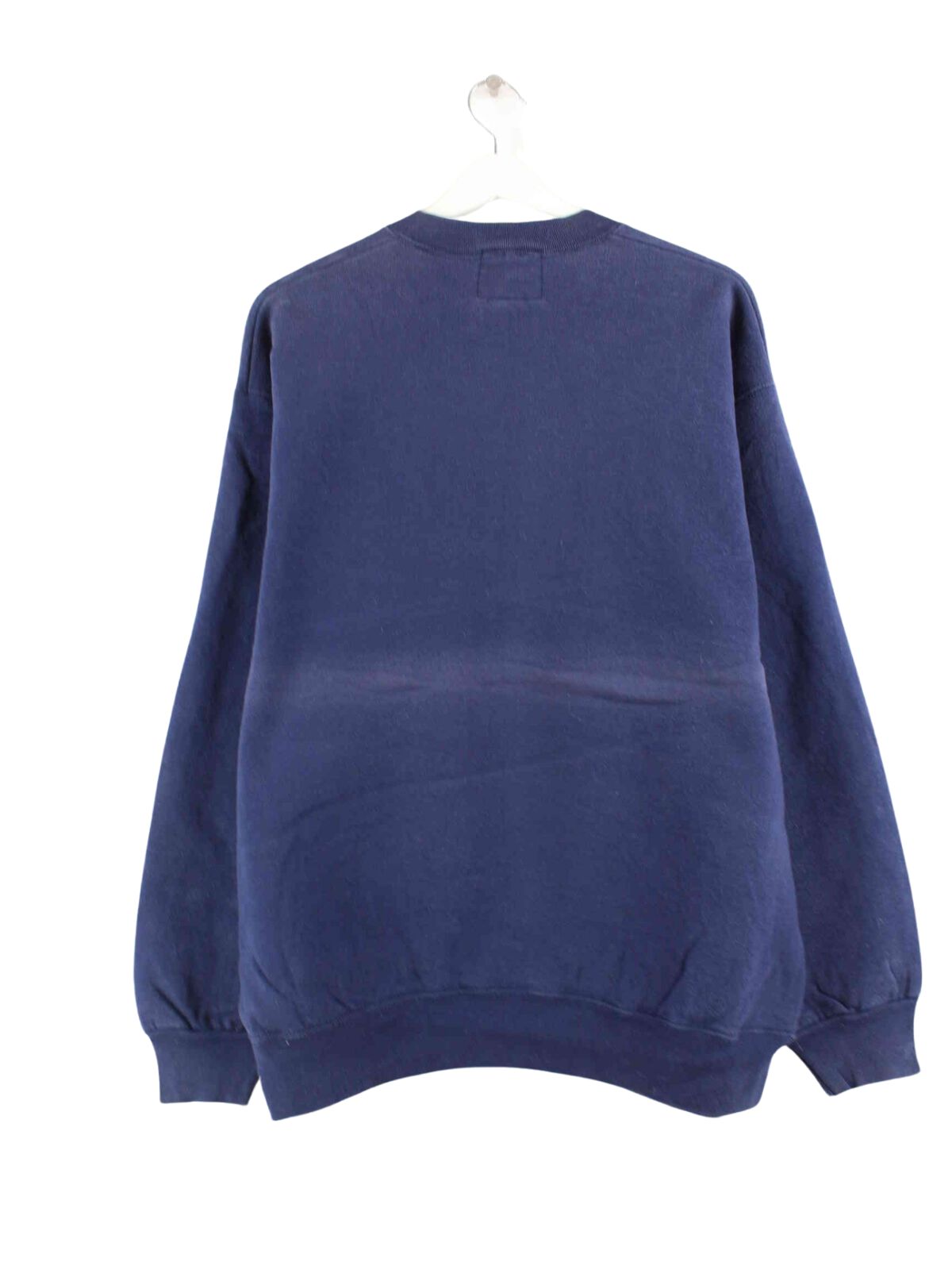 Camp David 80s Vintage Embroidered Sweater Blau L (back image)