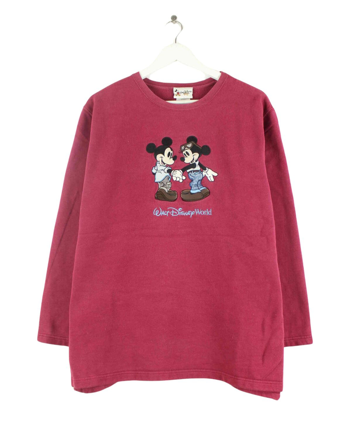 Disney 00s Mickey Mouse Embroidered Sweater Rot XL (front image)