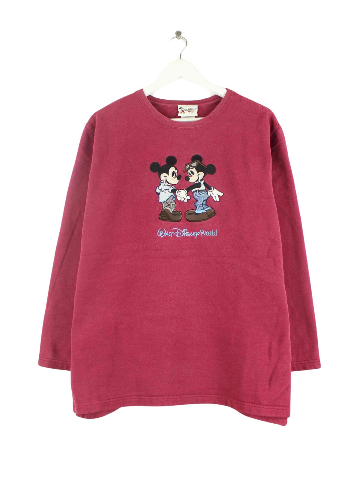 Disney 00s Mickey Mouse Embroidered Sweater Rot XL (front image)