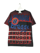 Nutmeg 90s Vintage Brugge KV Print Single Stitch T-Shirt Schwarz M (front image)