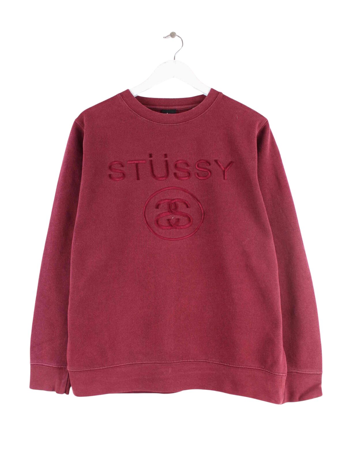 Stussy Embroidered Sweater Rot M (front image)