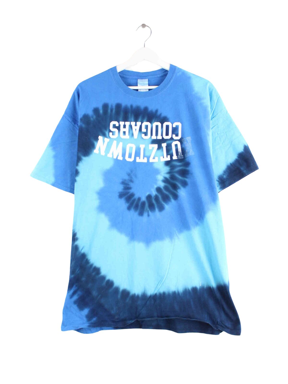 Port & Company y2k Print Tie Dye T-Shirt Blau XL (front image)