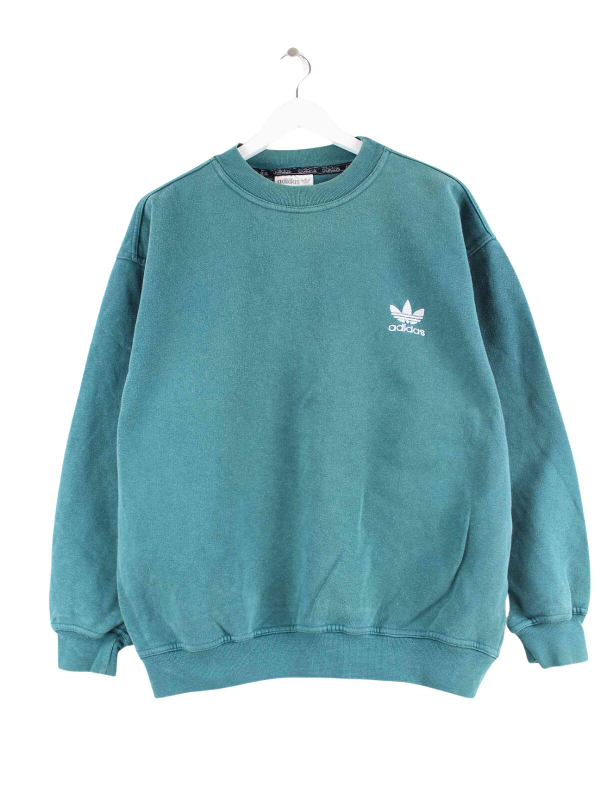 Adidas 80s Vintage Trefoil Embroidered Sweater Grün S (front image)