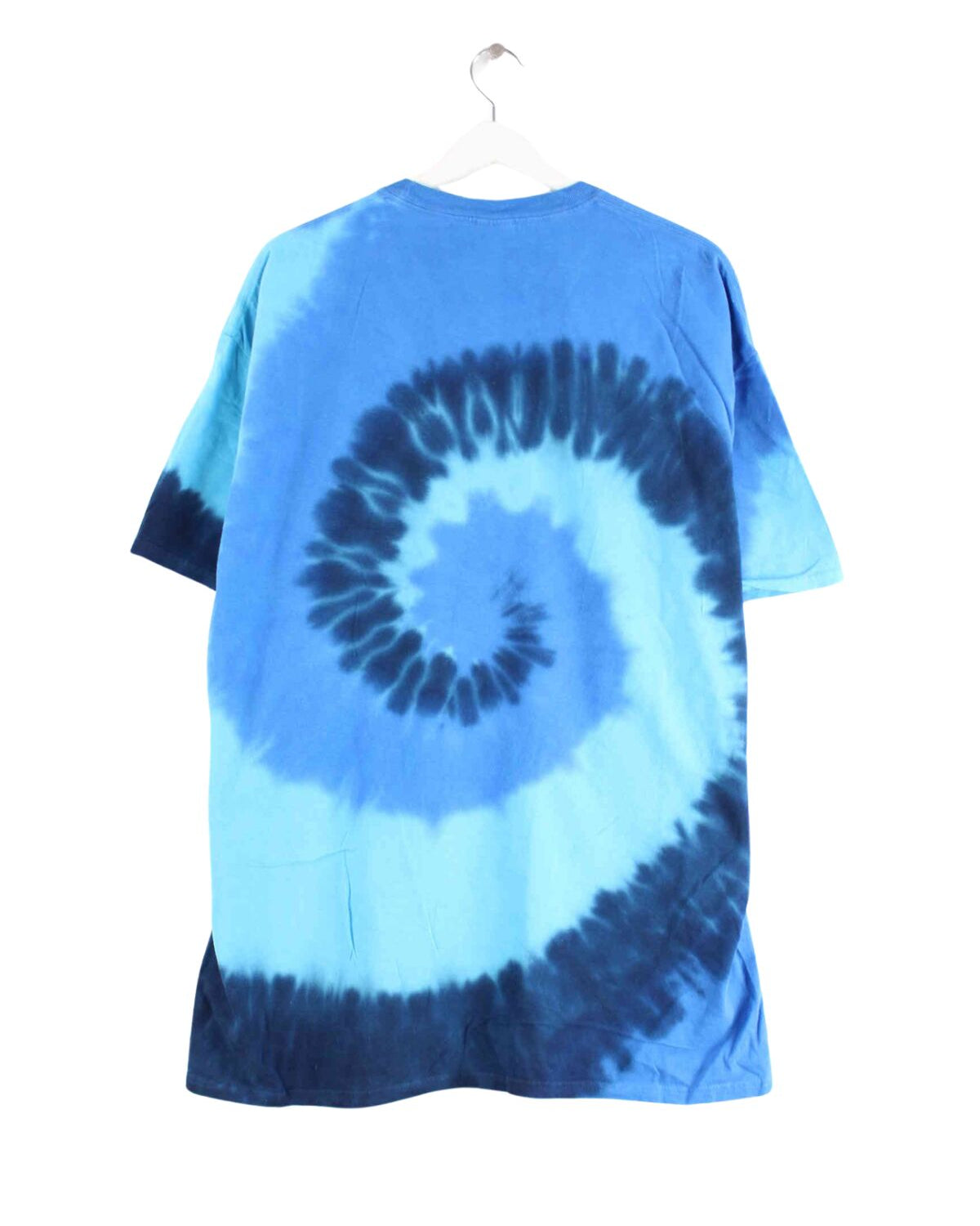 Port & Company y2k Print Tie Dye T-Shirt Blau XL (back image)