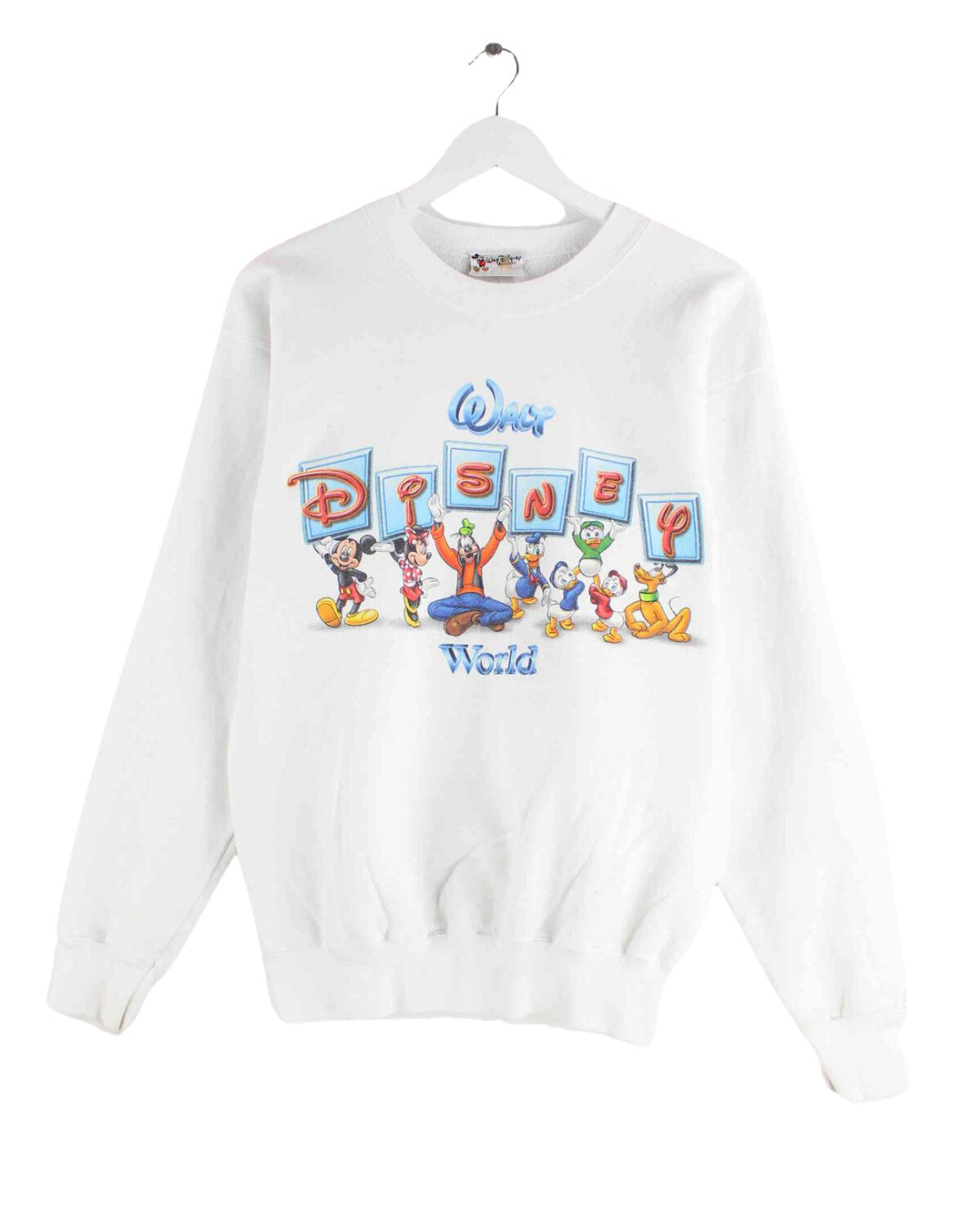 Disney y2k Disney World Print Sweater Weiß S (front image)