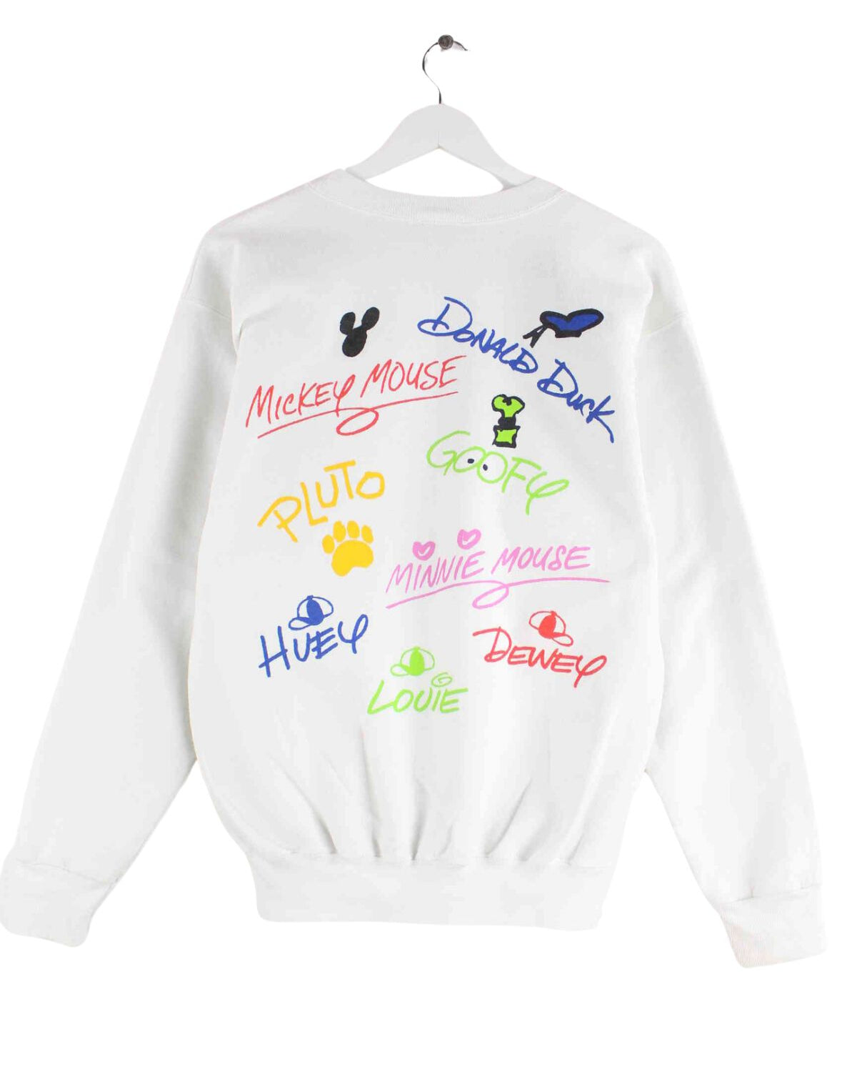 Disney y2k Disney World Print Sweater Weiß S (back image)