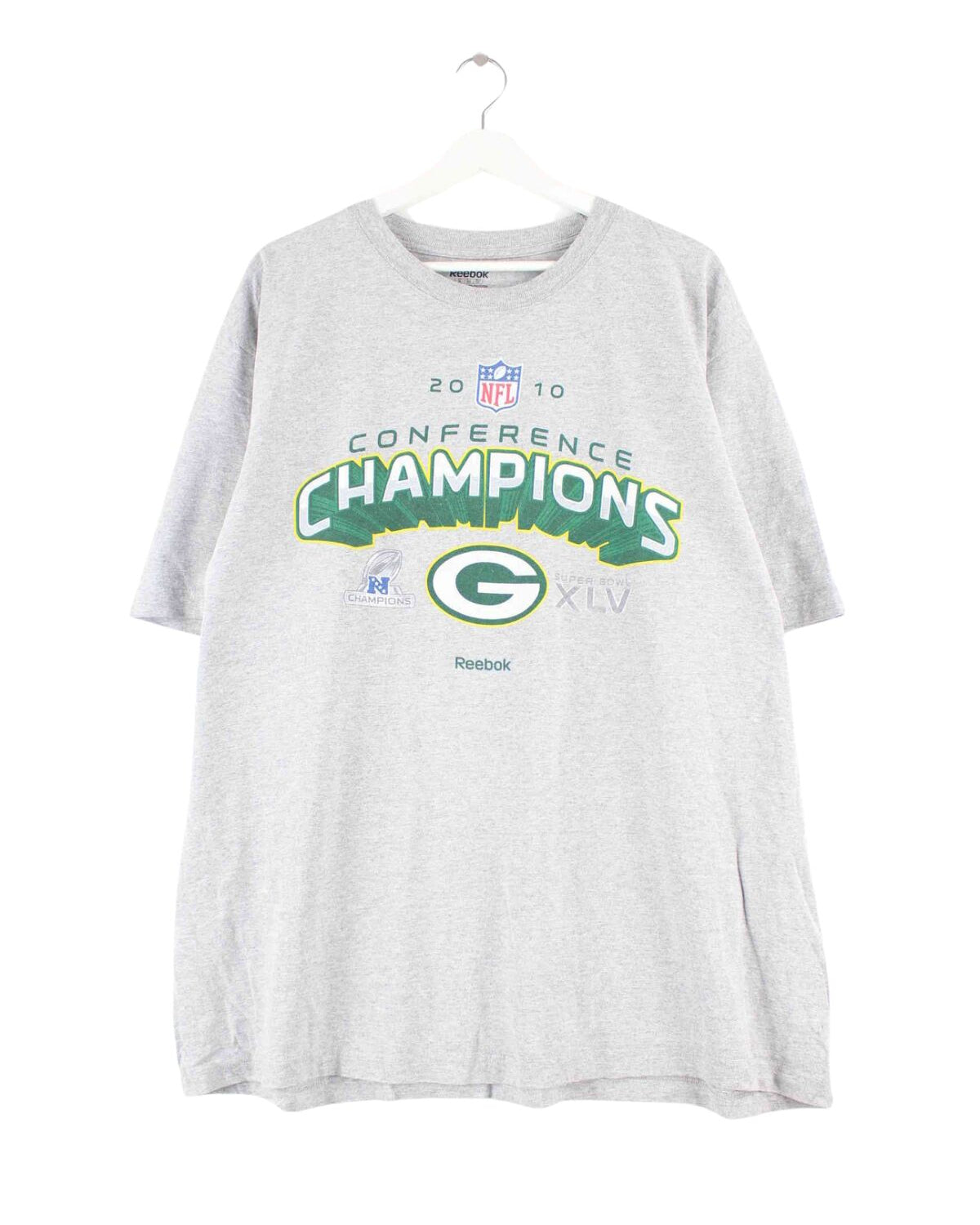 Reebok 2010 G Packers Print T-Shirt Grau XXL (front image)
