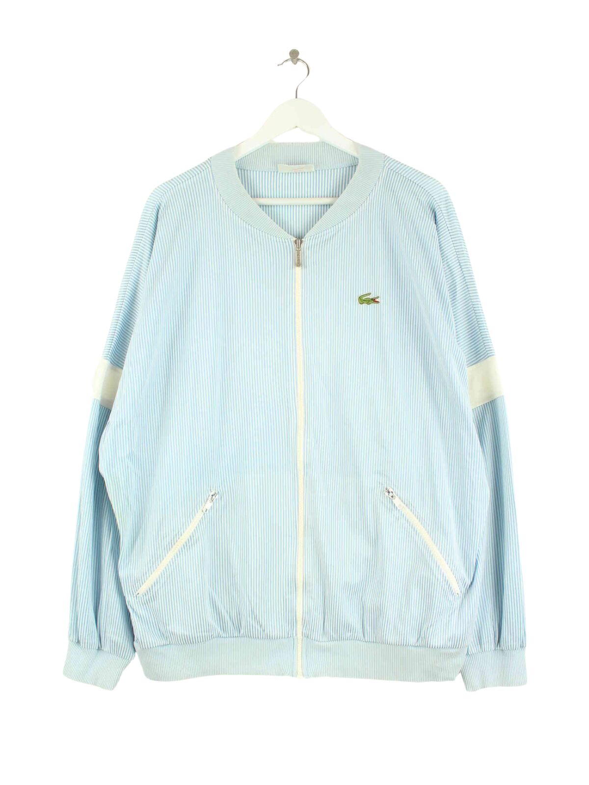 Lacoste 90s Vintage Striped Trainingsjacke Blau XL (front image)