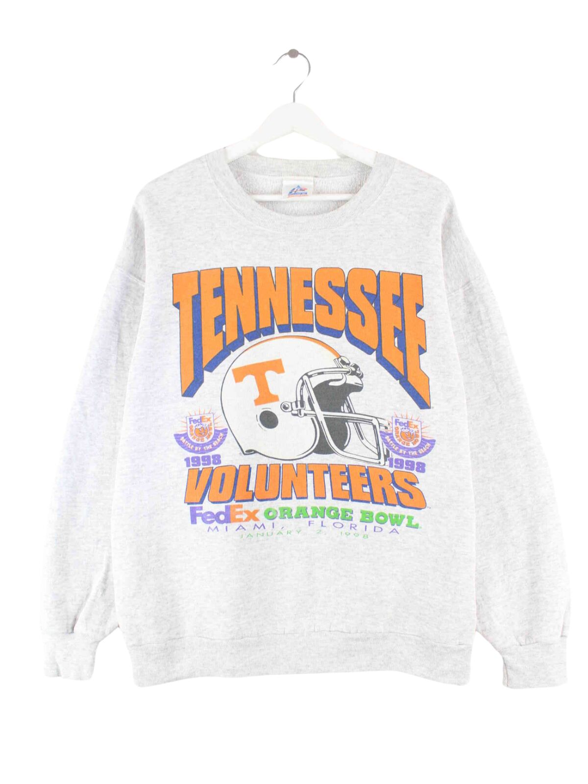 Vintage 1998 Tennessee Volunteers Print Sweater Grau L (front image)