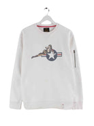 Alpha Industries y2k Print Sweater Weiß S (front image)