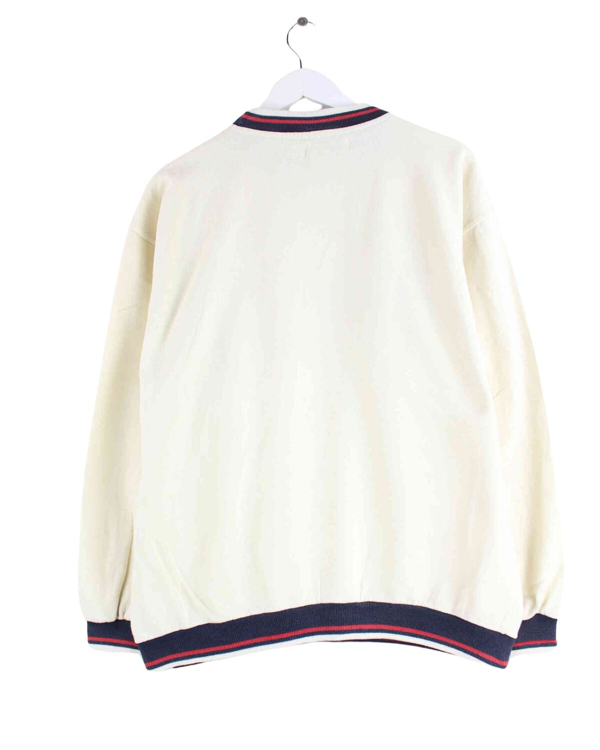 Fila 90s Vintage Embroidered Sweater Beige L (back image)