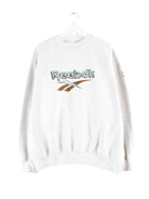 Reebok 90s Vintage Embroidered Sweater Grau L (front image)