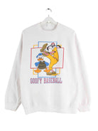 Disney 90s Mickey x Goofy Baseball Print Sweater Weiß L (front image)