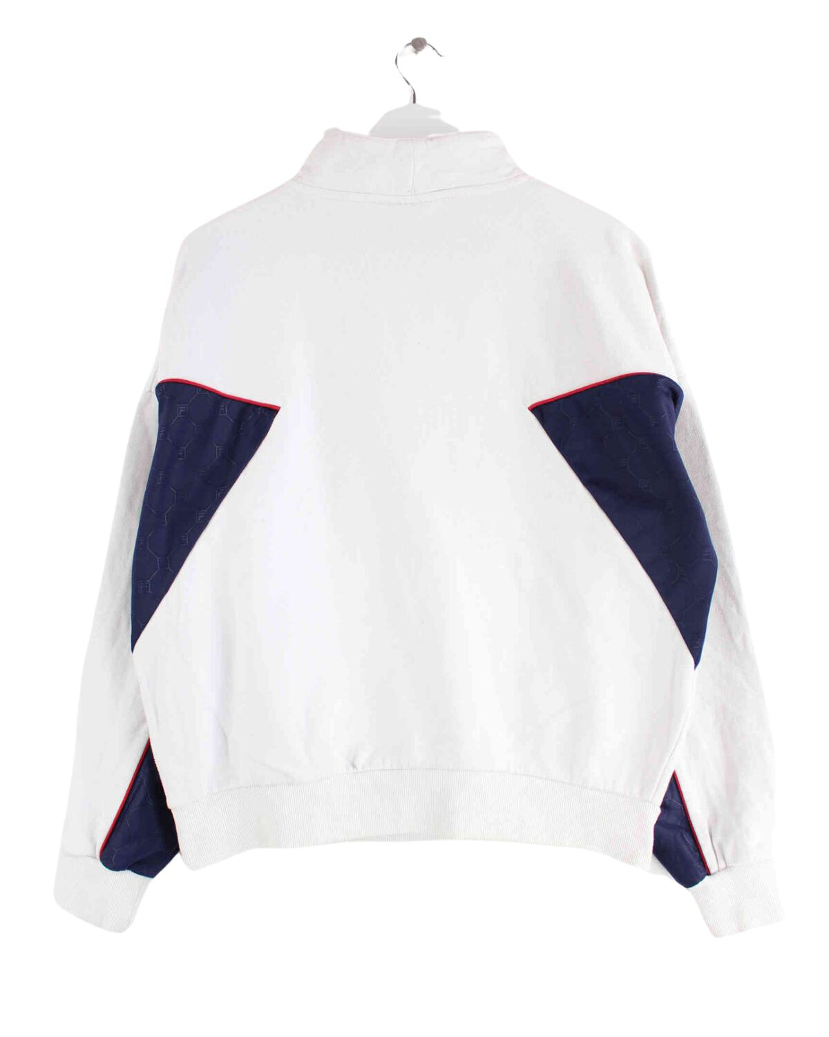 Fila 90s Vintage Half Zip Sweater Weiß M (back image)