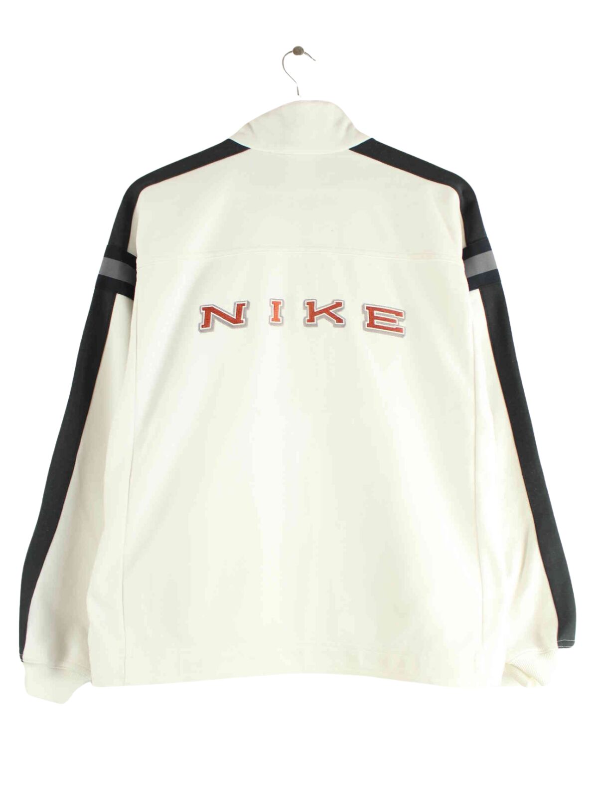 Nike 90s Vintage Spellout Embroidered Trainingsjacke Weiß XS (back image)