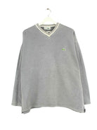 Lacoste 90s Vintage V-Neck Sweater Grau L (front image)