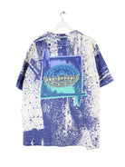 Vintage 90s L.A. Paint Pattern Print T-Shirt Blau XL (back image)