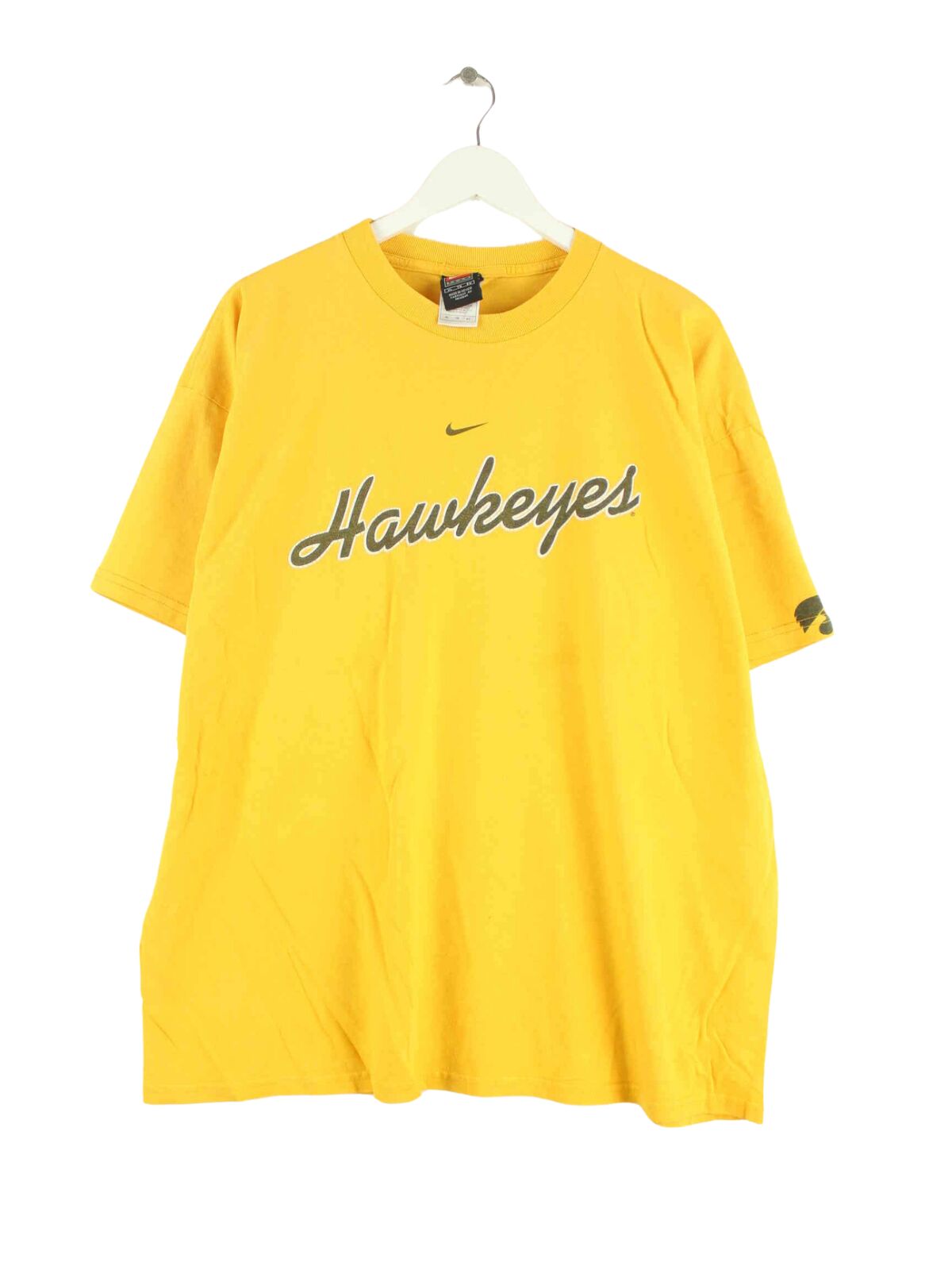 Nike 00s Hawkeys Print T-Shirt Gelb XL (front image)