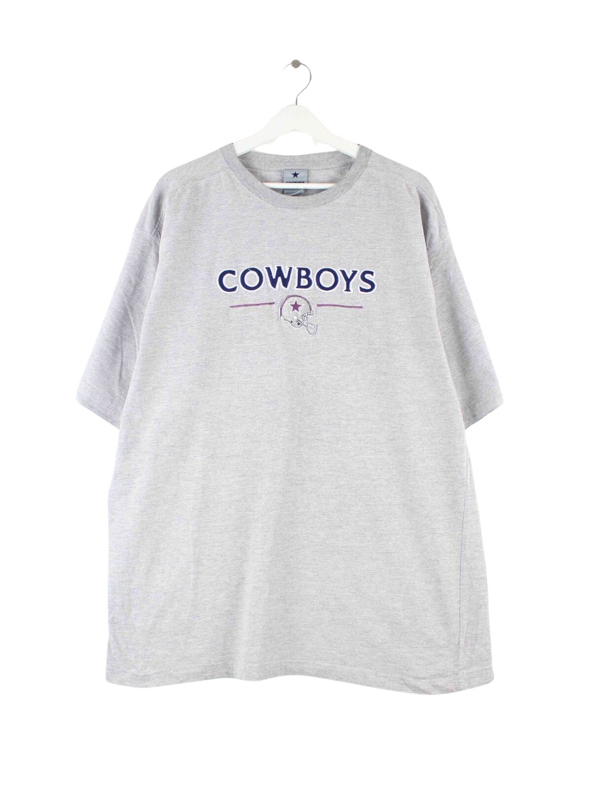 NFL 00s Cowboys Embroidered T-Shirt Grau XL (front image)