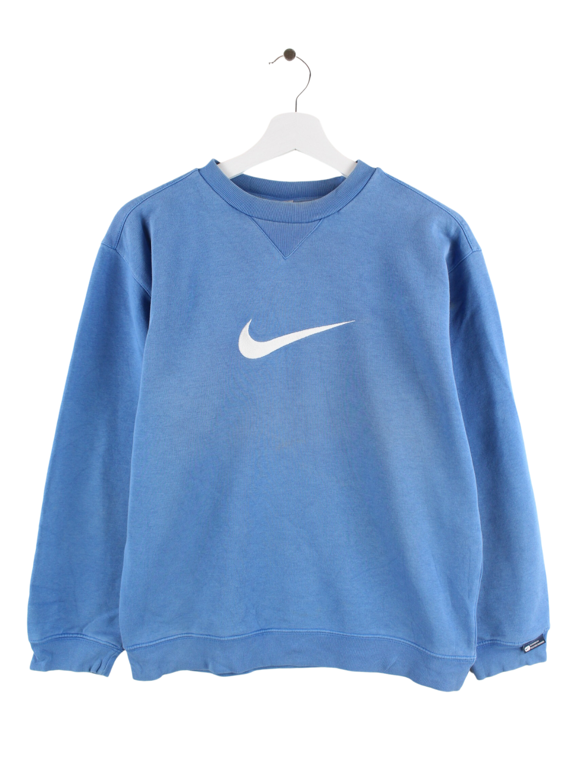 Nike Embroidered Big Swoosh Sweater Blue XS Peeces