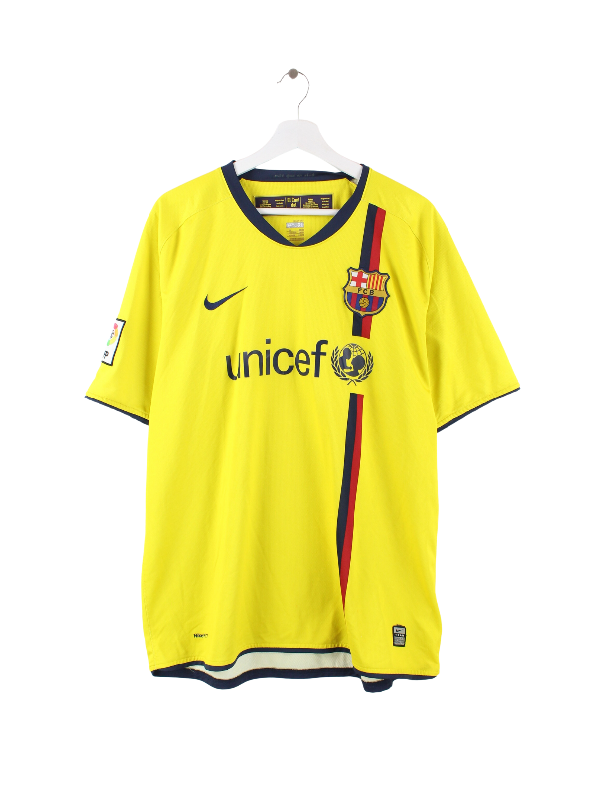Nike FC Barcelona 2008 09 Jersey Yellow XL Peeces