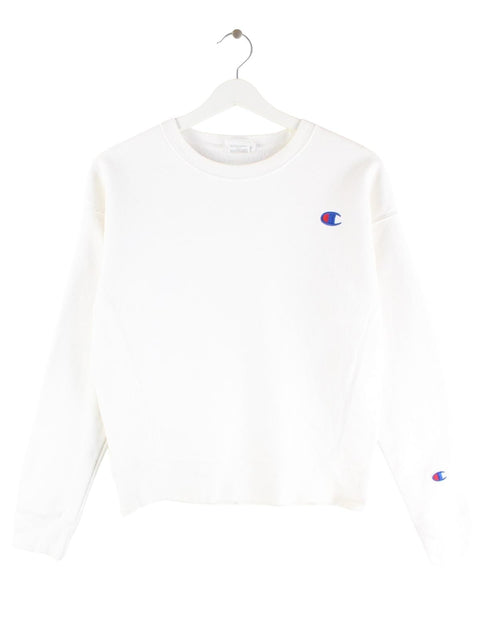 Champion Damen 00s Reverse Weave Basic Sweater Weiß XS