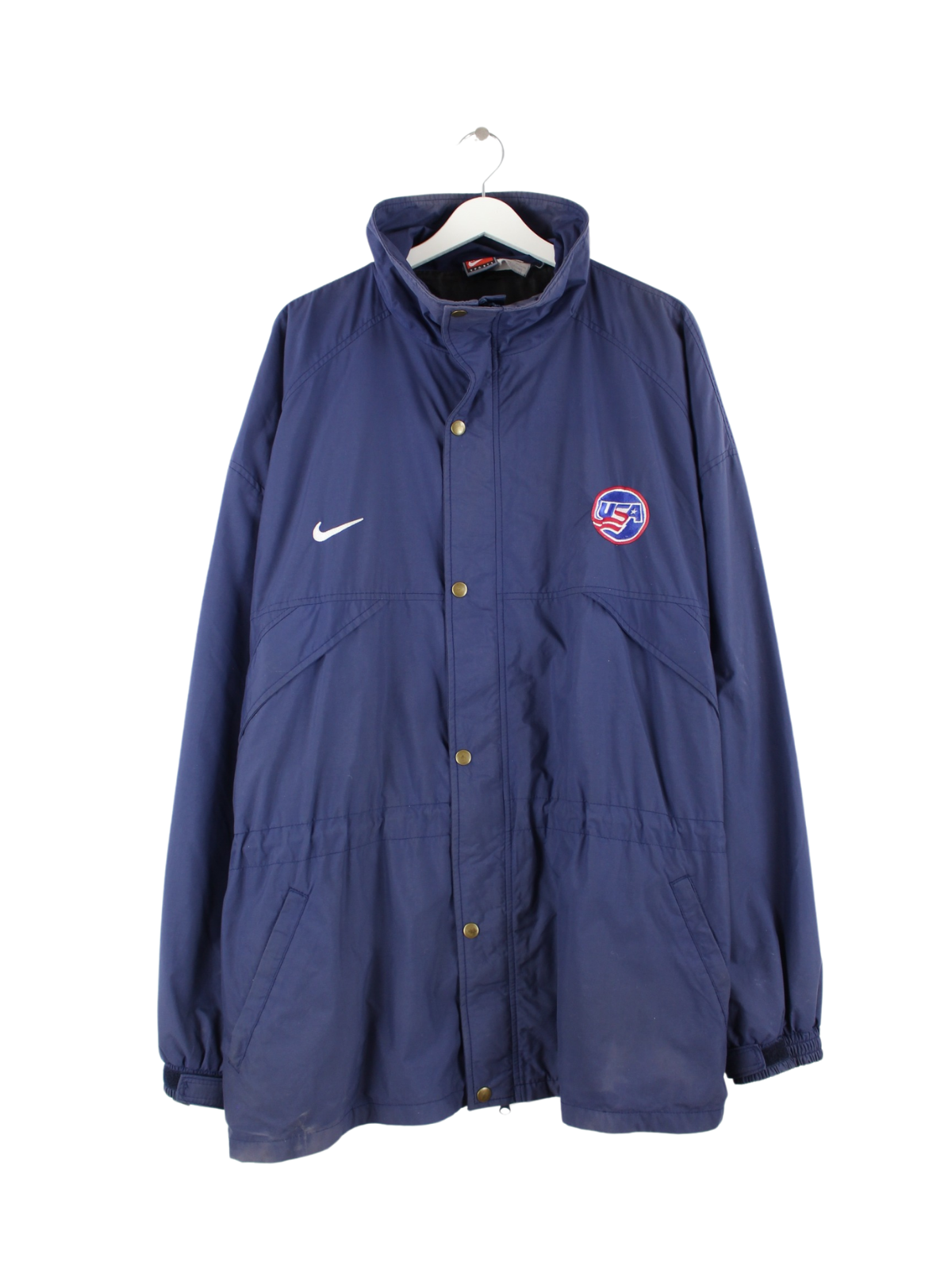 Nike 80s Vintage USA Embroidered Jacket Blue XL Peeces
