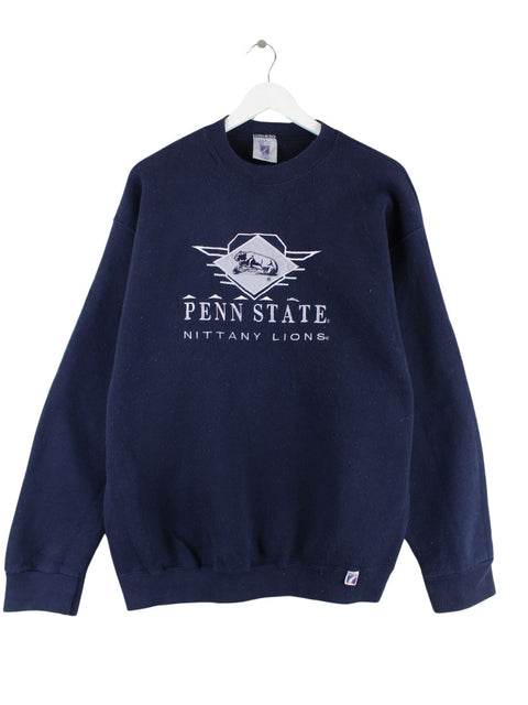 Logo 7 90s Vintage Penn State Embroidered Heavy Sweater Blau XL