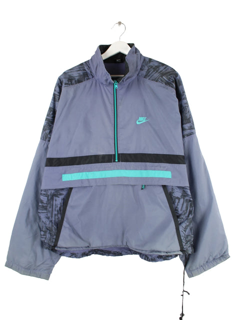 Nike 90s Vintage Crazy Pattern Windbreaker Blau XL