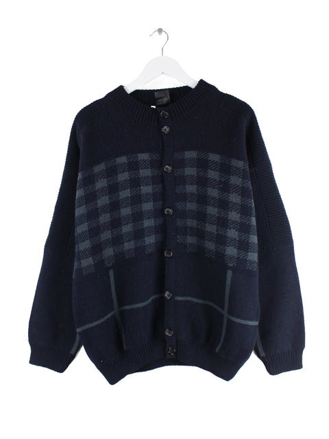 Vintage 90s Strickjacke Blau M