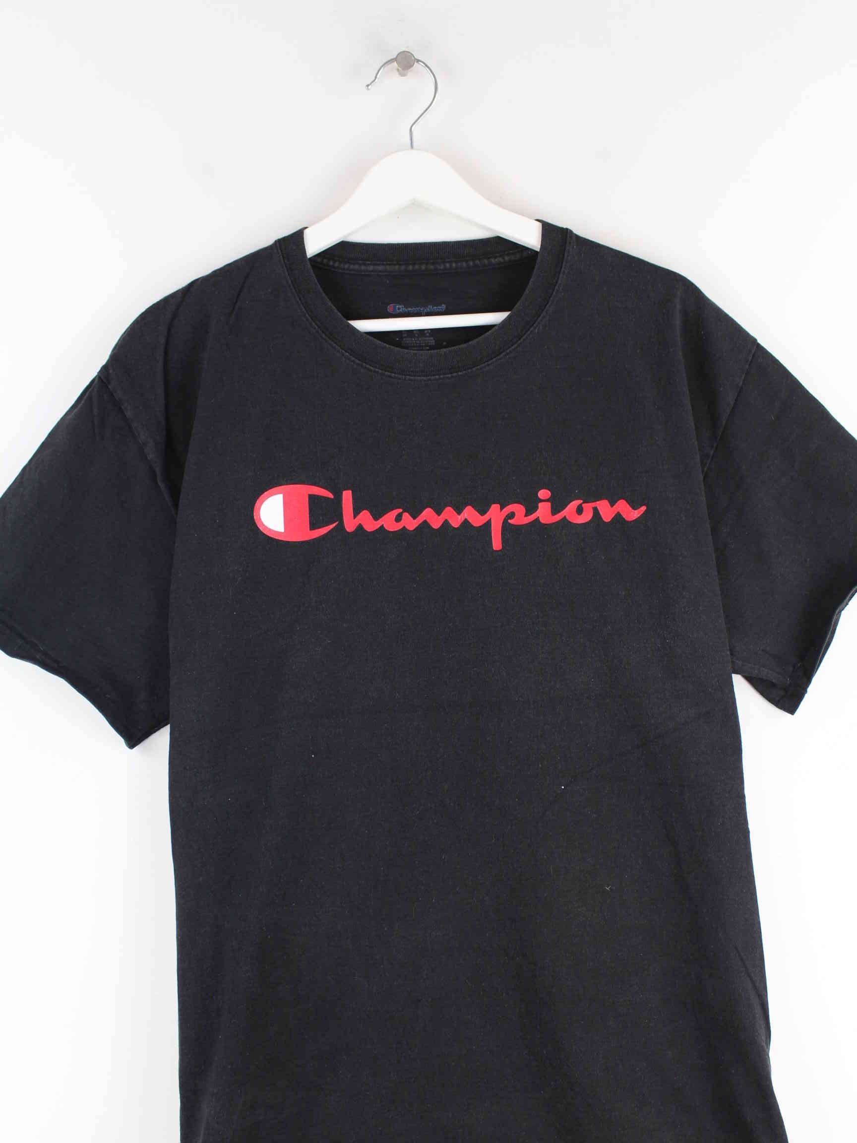 Champion Logo Print T-Shirt Schwarz L (detail image 1)