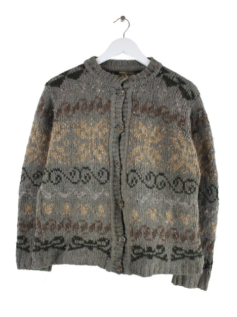 Vintage Damen 90s Strickjacke Grau XL