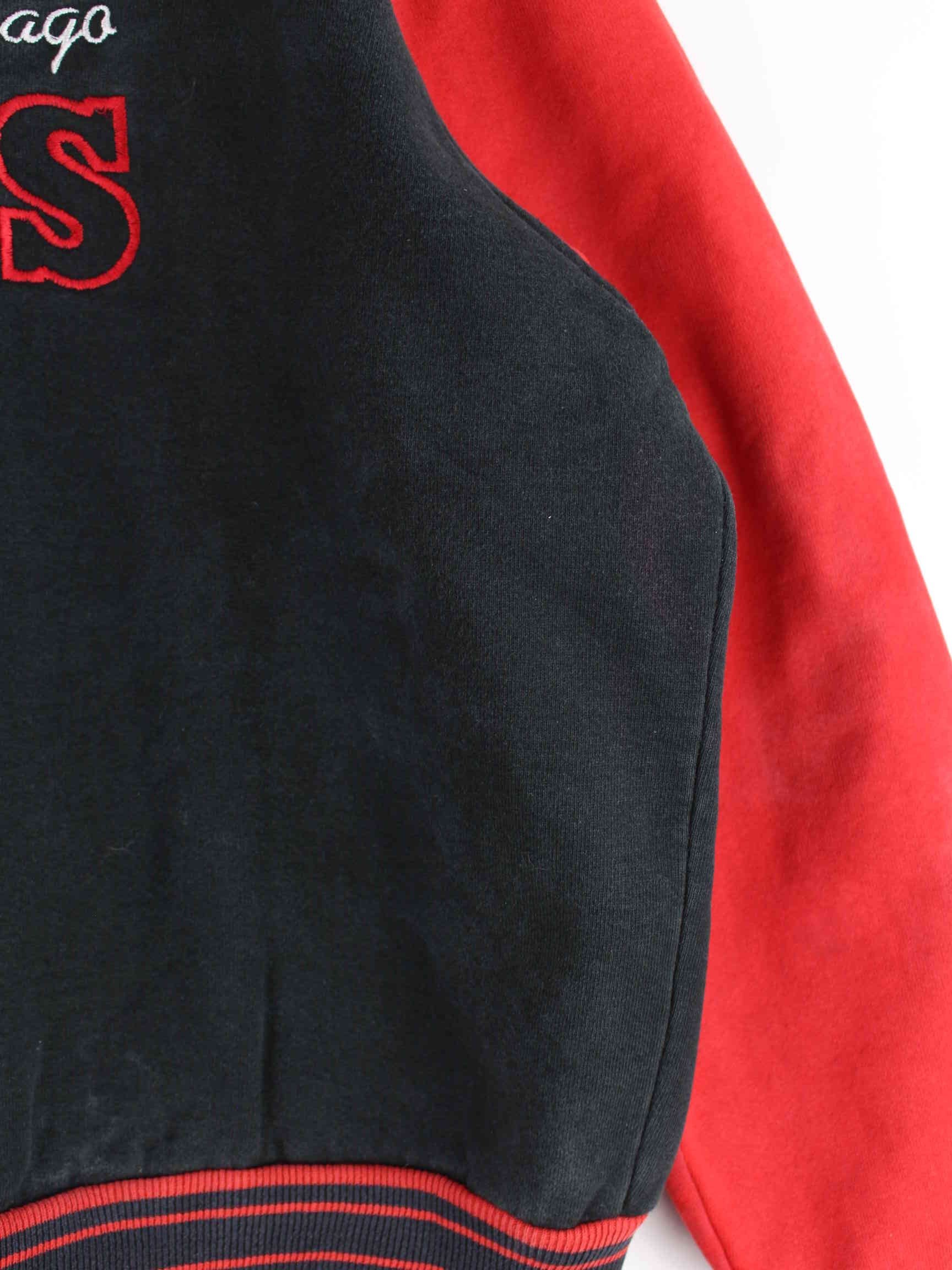 Fruit of the Loom 90s Vintage Chicago Bulls Embroidered Jacke Schwarz XL (detail image 4)