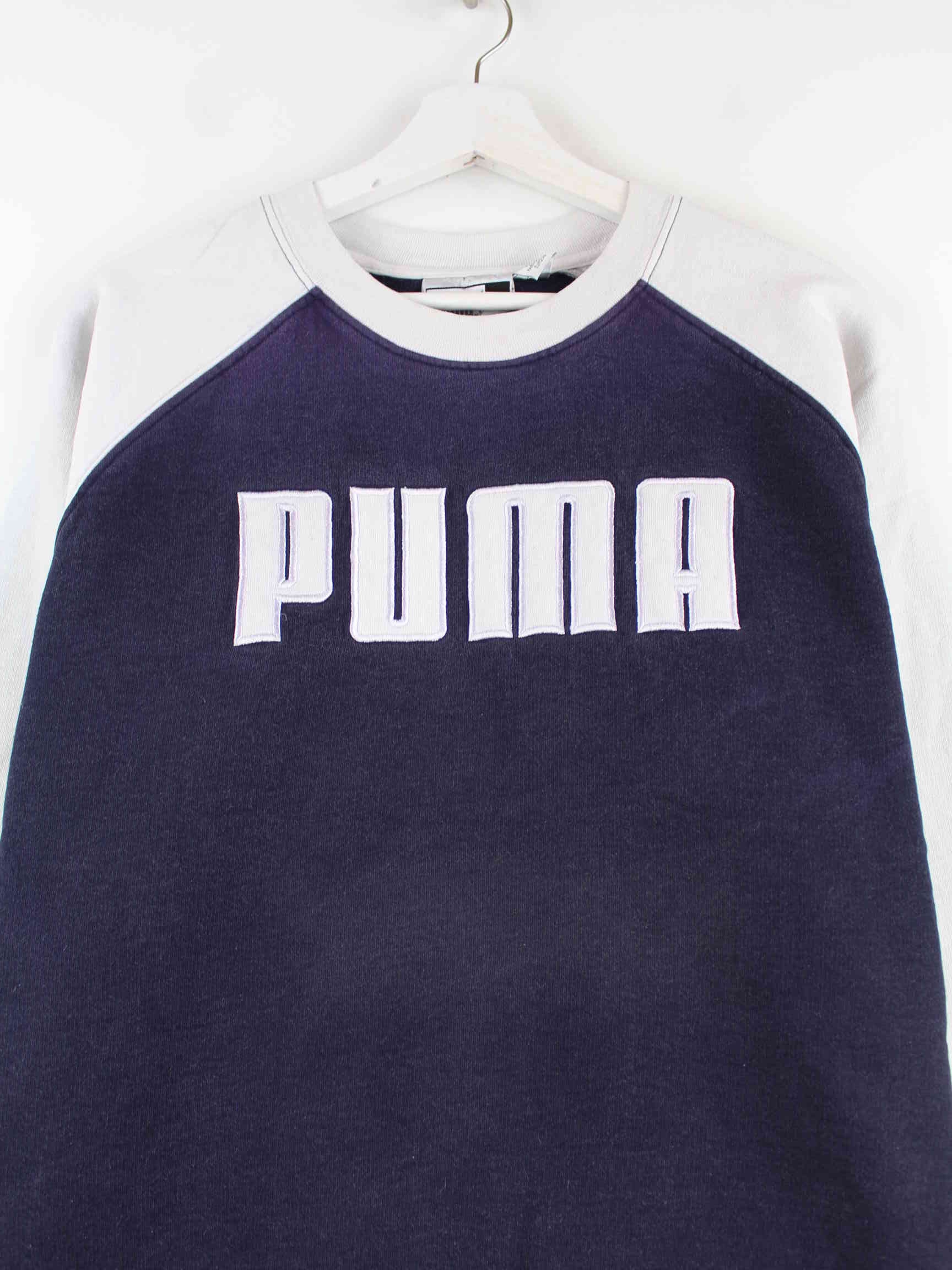 Puma 00s Logo Embroidered Sweater Blau S (detail image 1)