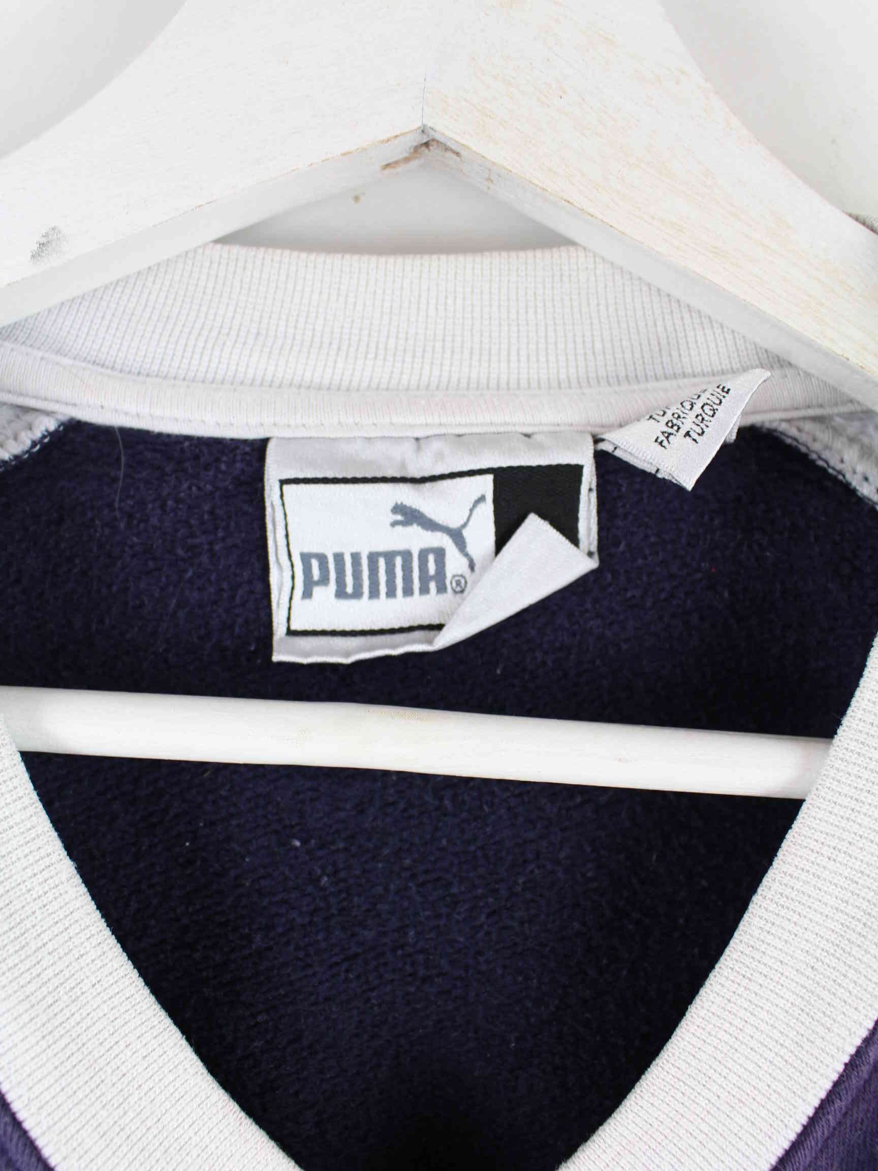 Puma 00s Logo Embroidered Sweater Blau S (detail image 2)