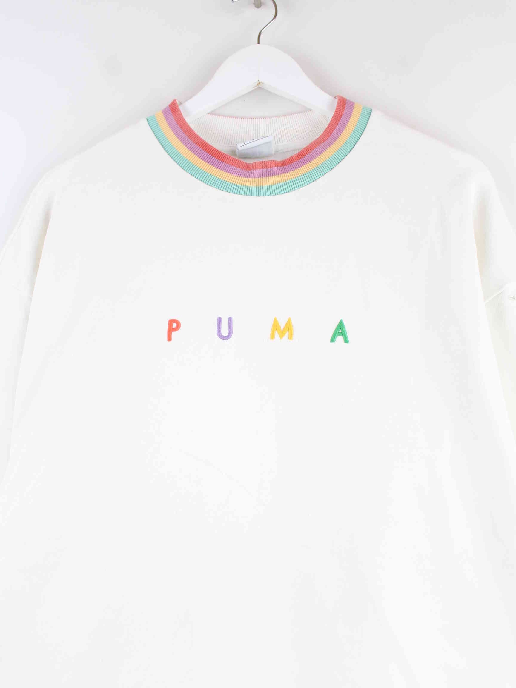 Puma Spellout Embroidered Sweater Weiß L (detail image 1)