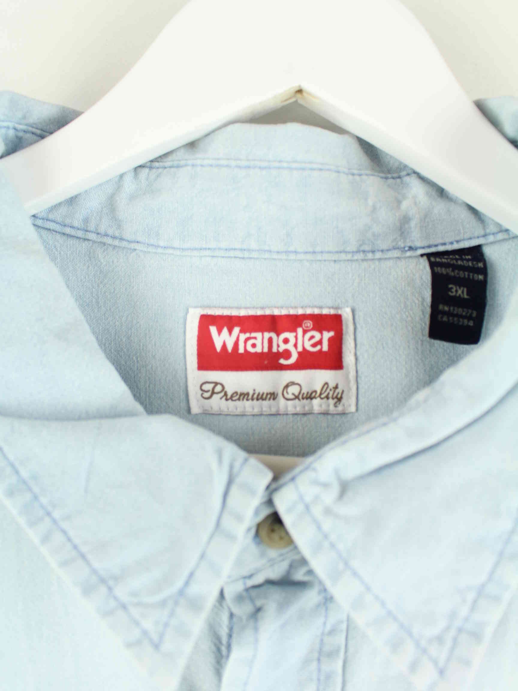 Wrangler Jeans Kurzarm Hemd Blau 3XL (detail image 2)