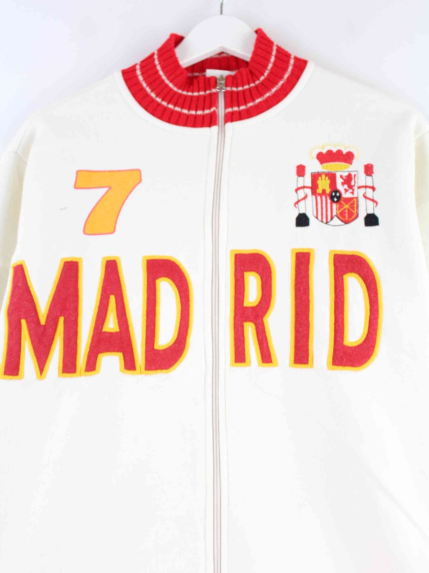 Vintage 80s Madrid Sweatjacke Beige M (detail image 1)