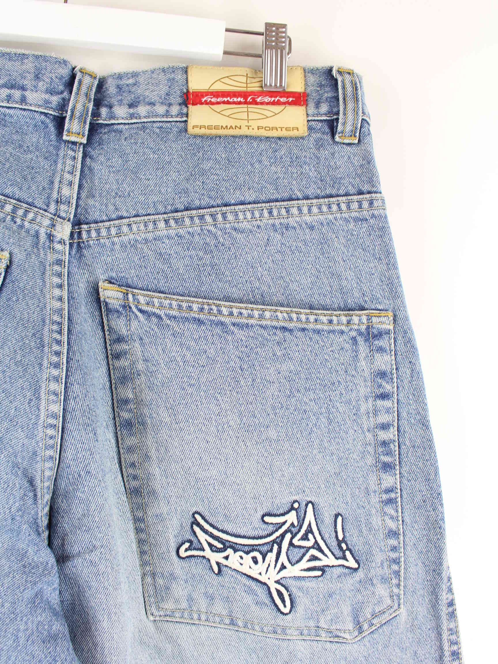 Vintage y2k Embroidered Jeans Blau W32 L30 (detail image 3)