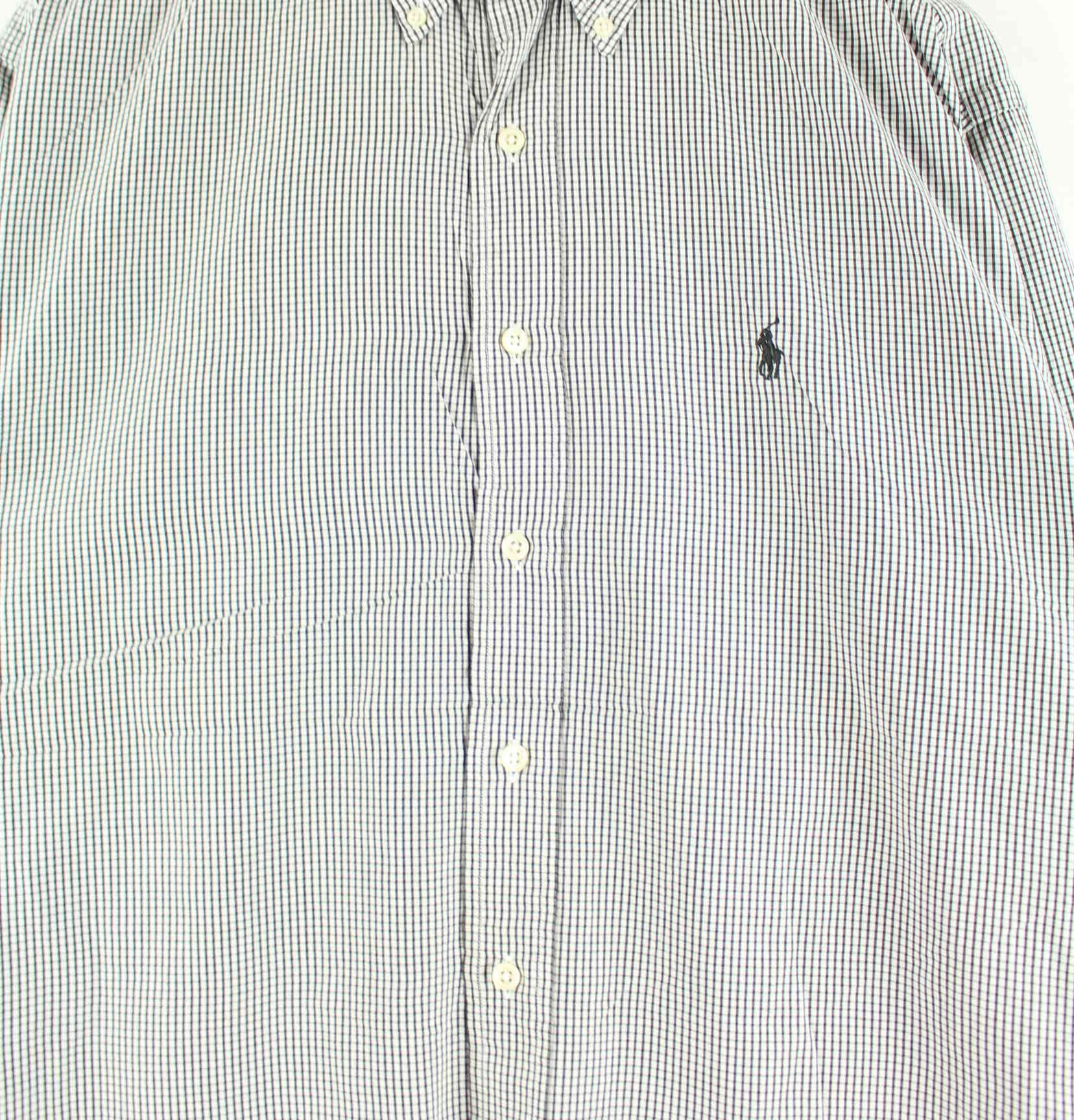 Ralph Lauren 90s Vintage Checked Hemd Schwarz M (detail image 1)