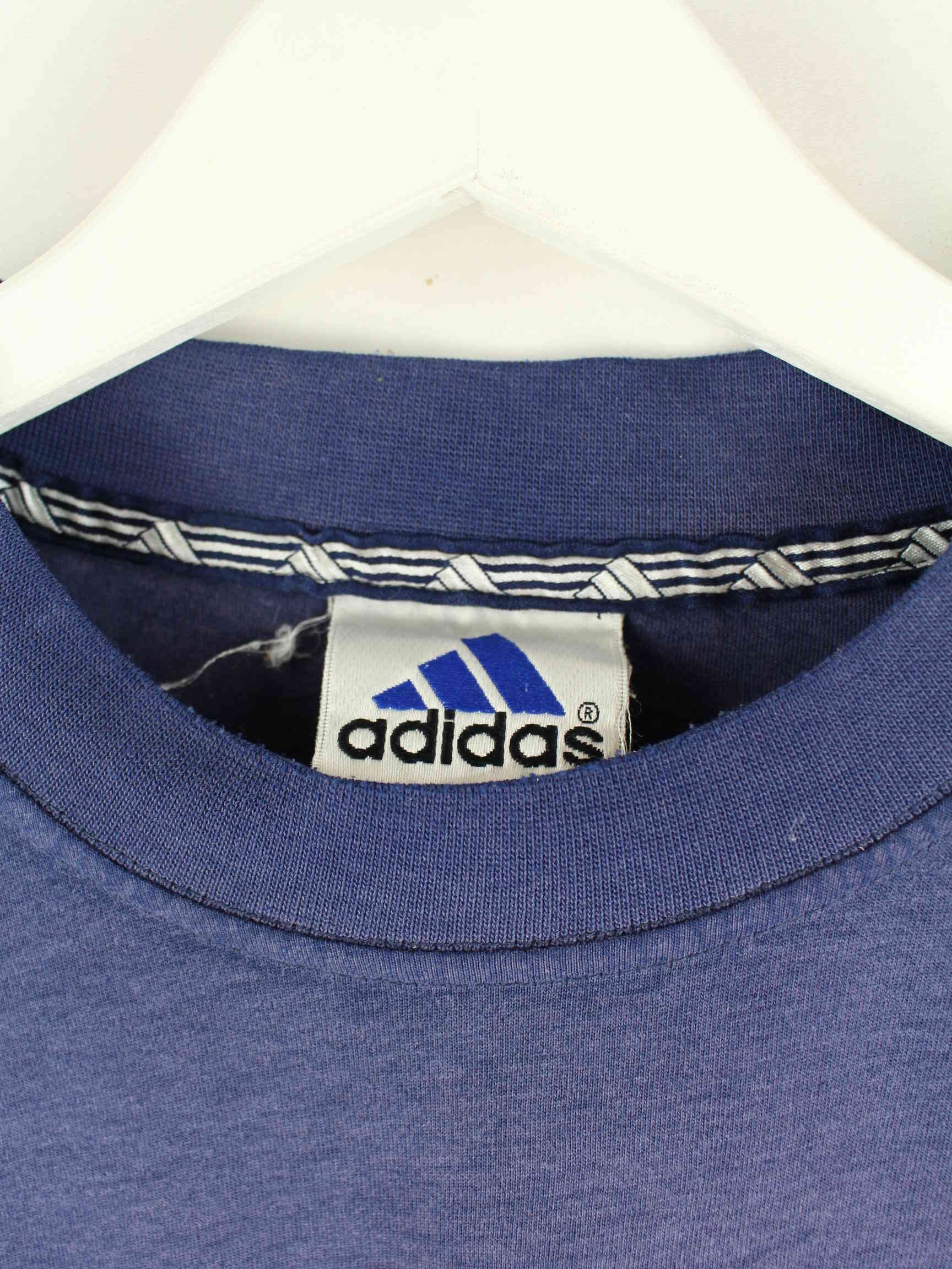 Adidas 90s Vintage Basic T-Shirt Blau L (detail image 2)