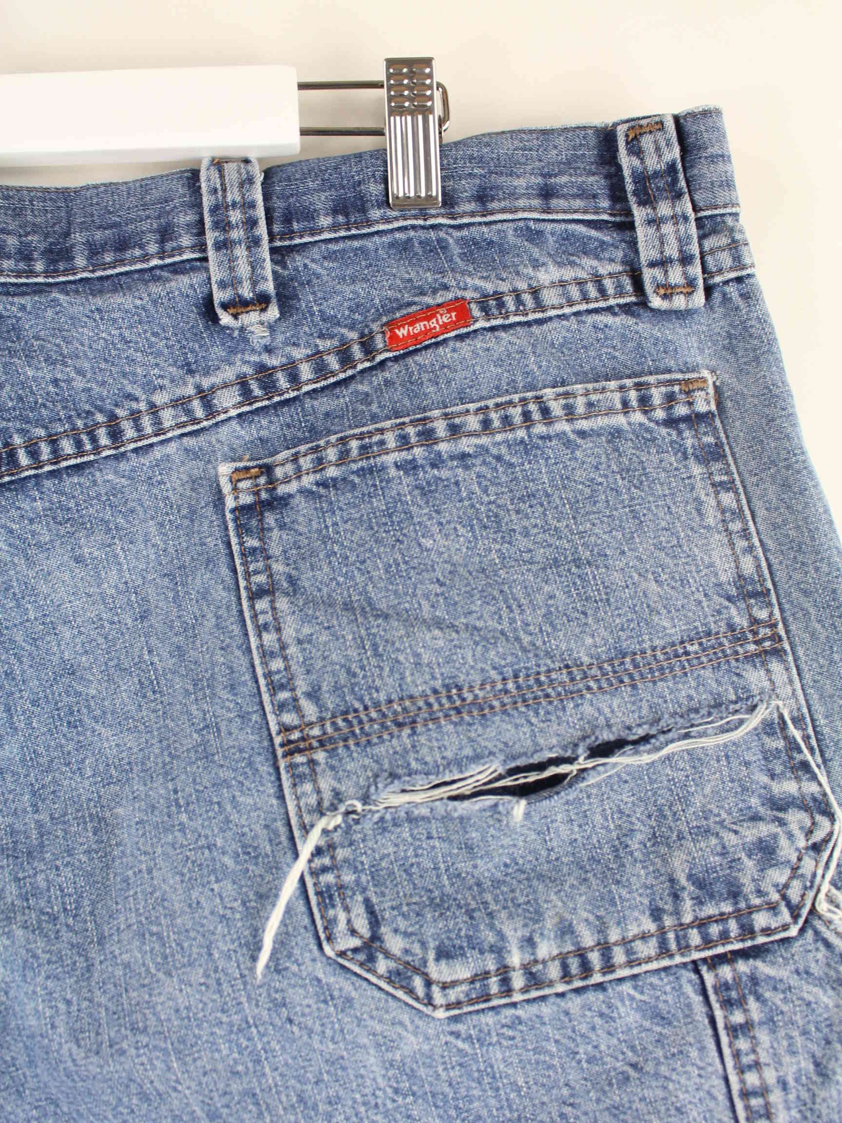 Wrangler y2k Carpenter Jorts / Jeans Shorts Blau W44 (detail image 5)