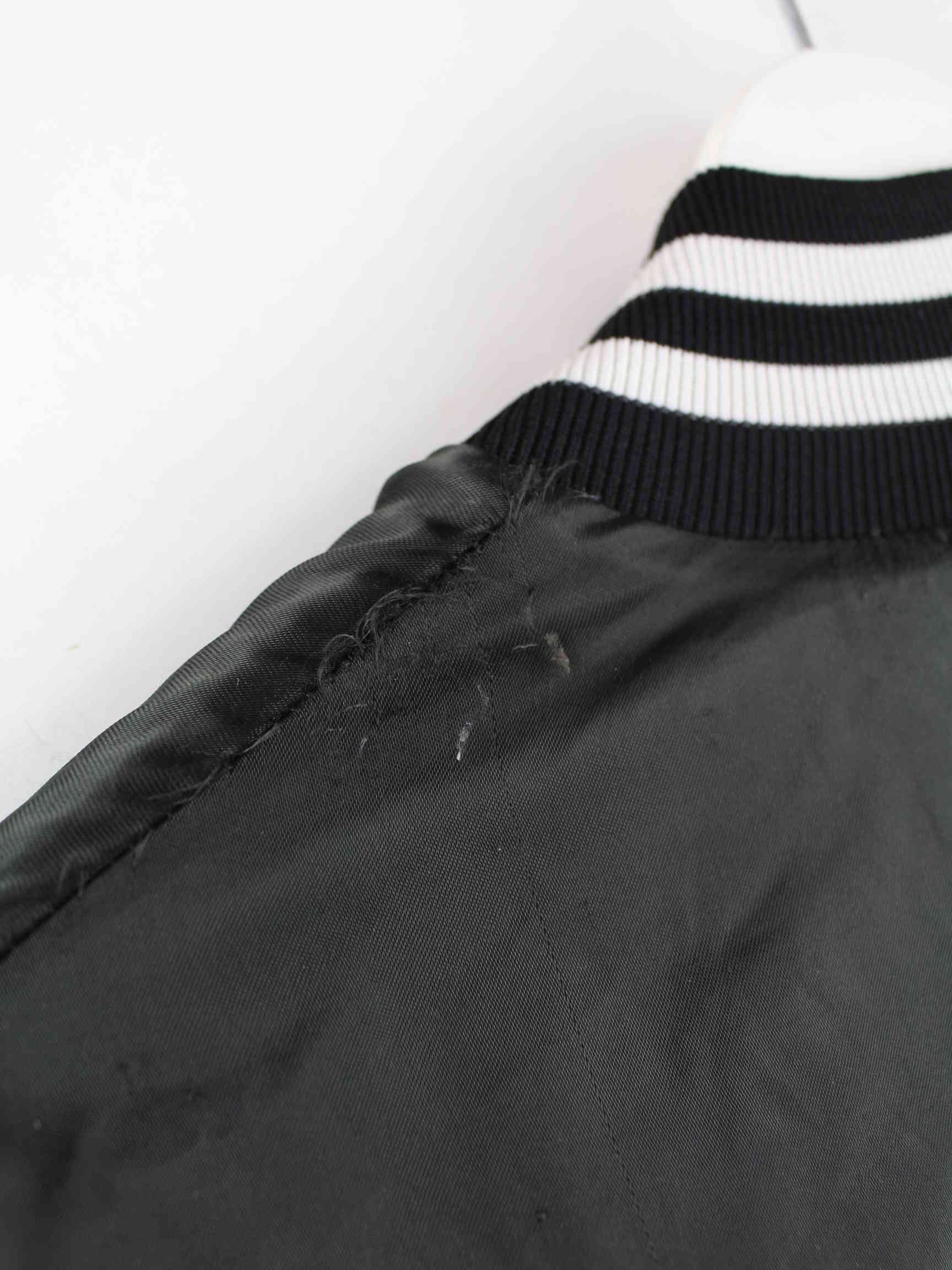 Majestic 80s Vintage Brooklyn Embroidered Jacke Schwarz M (detail image 4)