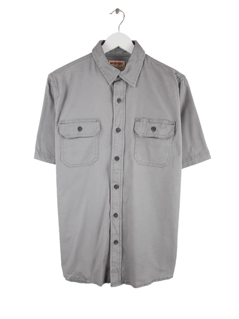 Wrangler 90s Vintage Kurzarm Hemd Grau S