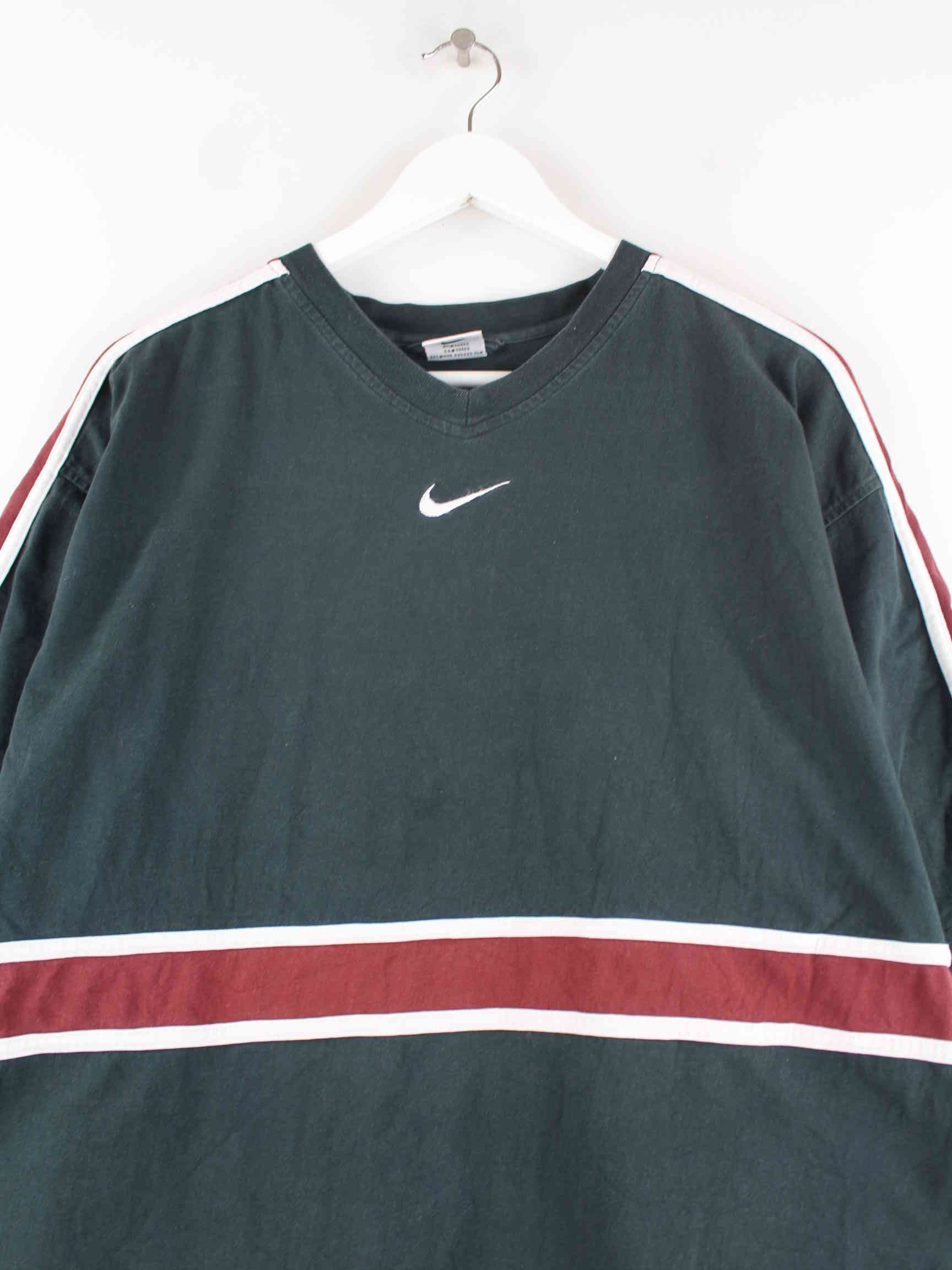 Nike 90s Vintage Center Swoosh Embroidered T-Shirt Grün XL (detail image 1)
