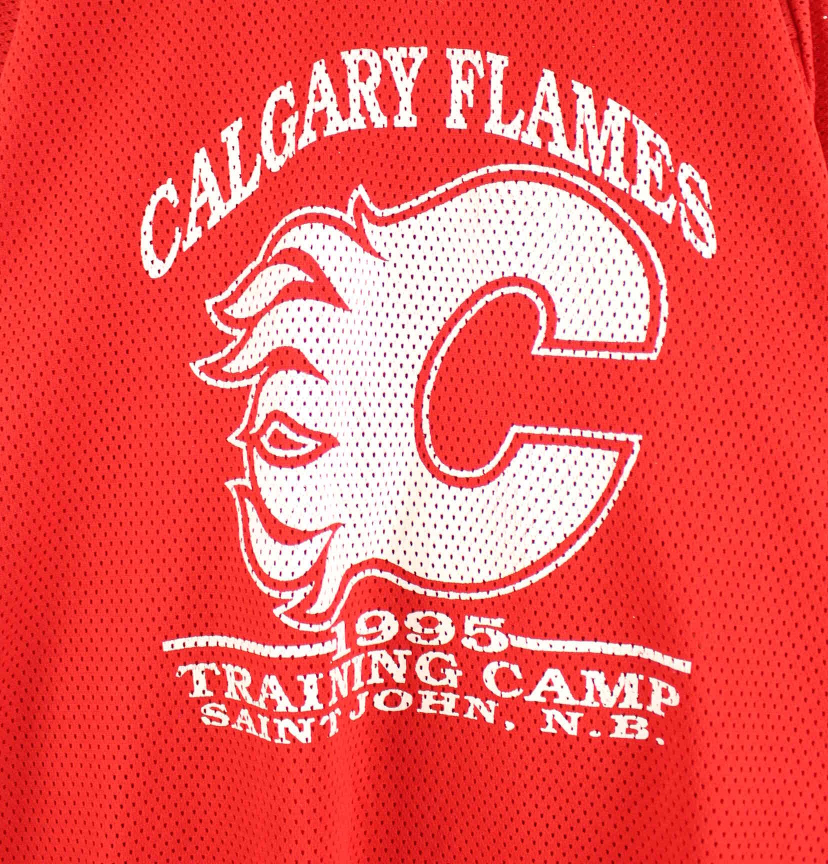 Vintage 90s Calgary Flames Jersey Rot 3XL (detail image 1)